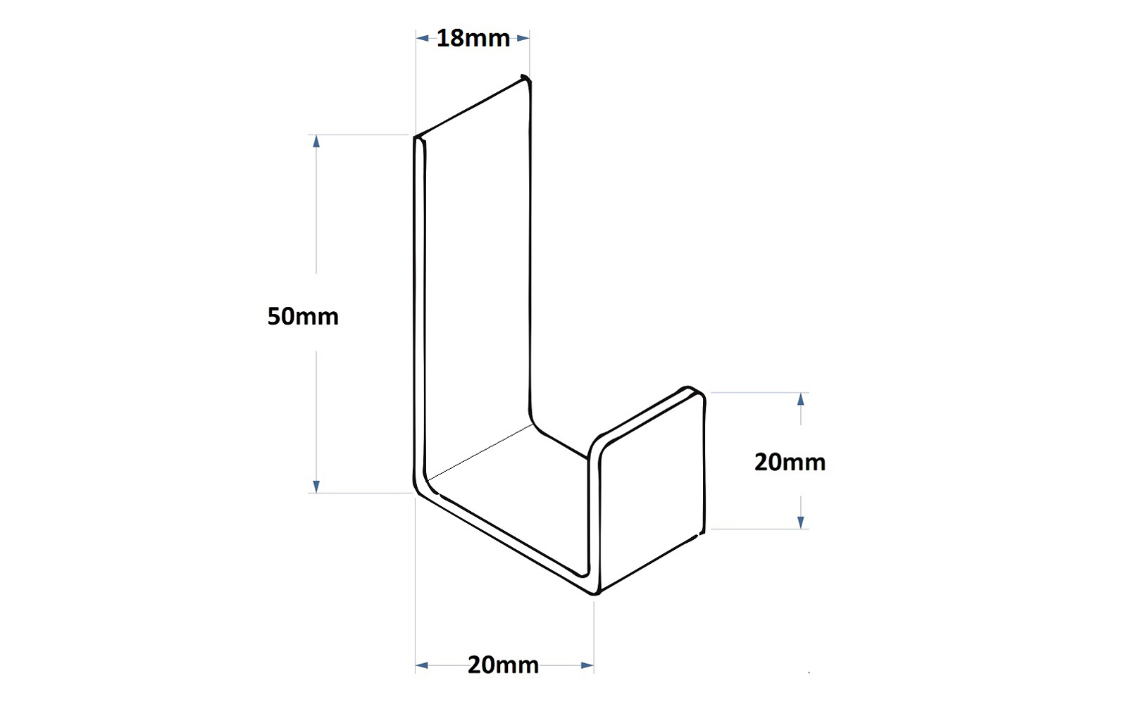 Uchwyt na ręczniki 1 haczyk - biały - obrazek 3