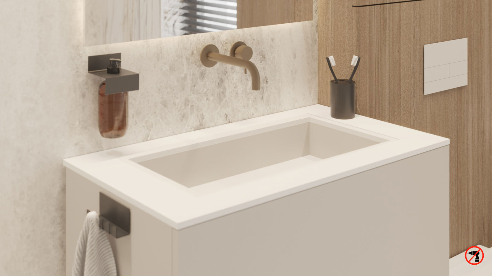 Uchwyt na ręczniki 5 haczyków - biały - obrazek 2